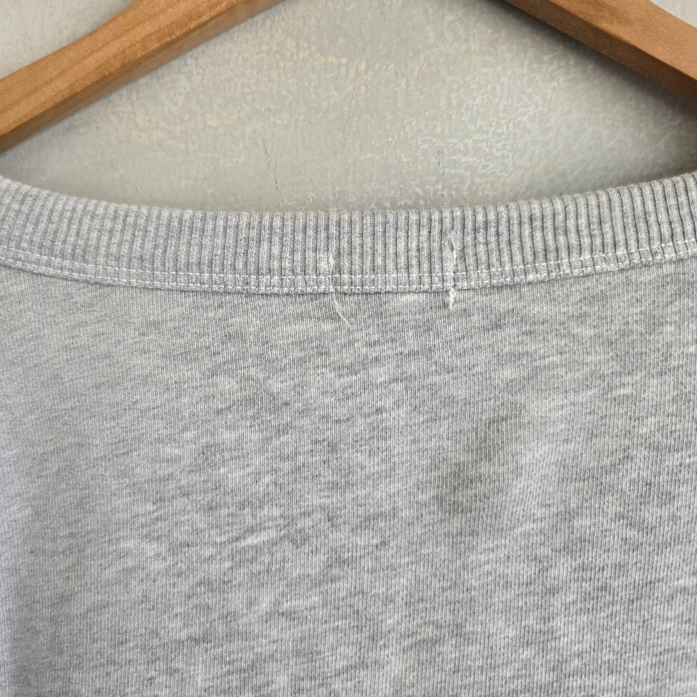 Aerie Gray Puff Sleeve Cropped Sweatshirt Sz XL - Picture 10 of 10